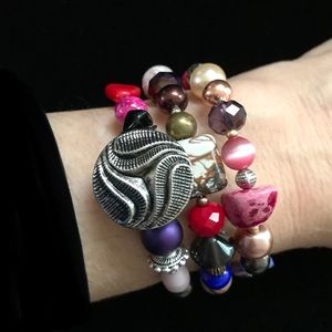 Handmade Bracelet with Vintage and Contemporary Elements (NB79-5H)